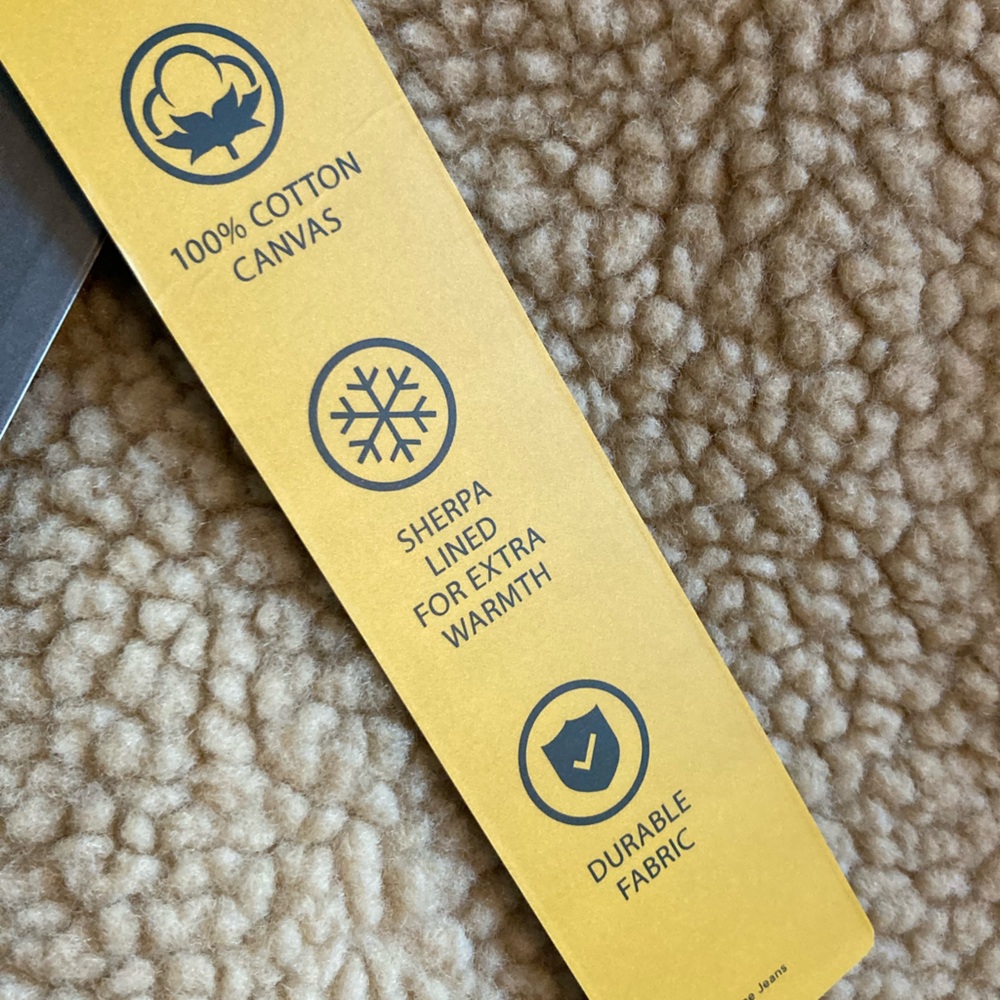 Lee Men’s Heavyweight Sherpa Lined Hooded Workwear Jacket Olive Green - Picture 8 of 10